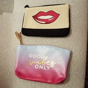 Two Ipsy small cosmetic bags